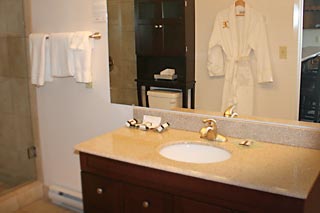 Finely appointed bathrooms